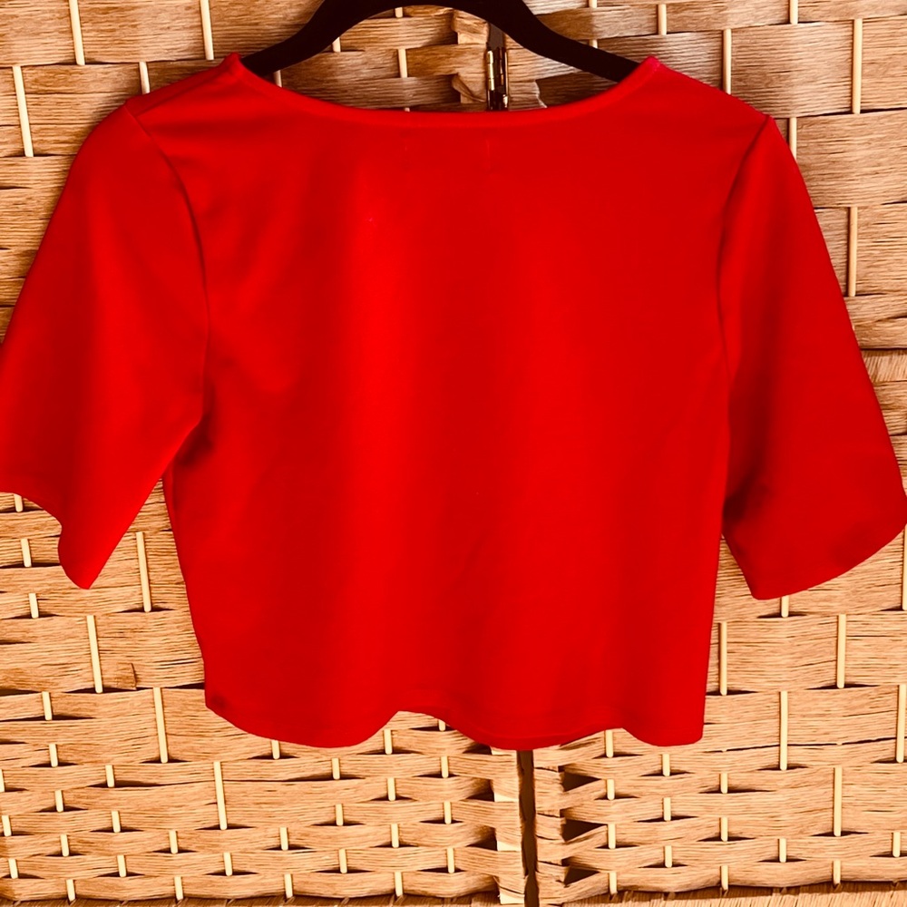 Red Cropped Top by Ripley Rader Brand - Picture 4 of 5